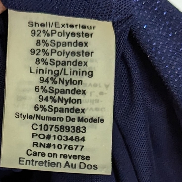 Alice + Olivia Navy Sparkly Medium Dress With Asymmetrical Hem - Picture 7 of 9